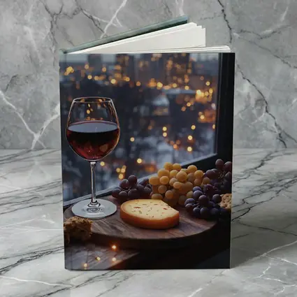 Red Wine Cheese Board City Night View