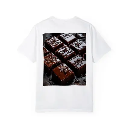 Chocolate Brownies With Ganache Dark Background