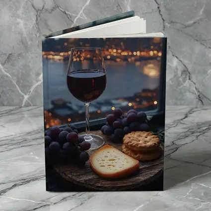 Red Wine Cheese Grapes City Night