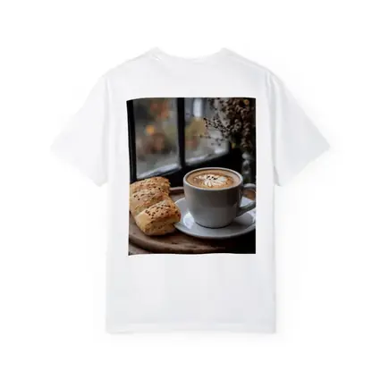 Latte Art Coffee Cup Bread Window Morning