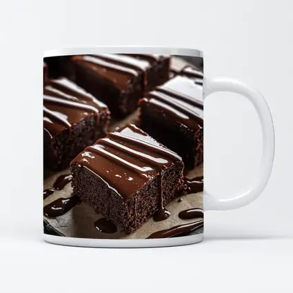 Chocolate Brownies With Glossy Ganache Drizzle
