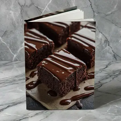 Chocolate Brownies With Glossy Ganache Drizzle