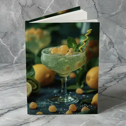 Citrus Cocktail Glass With Lemon Fruit