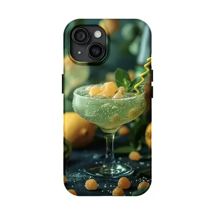 Citrus Cocktail Glass With Lemon Fruit