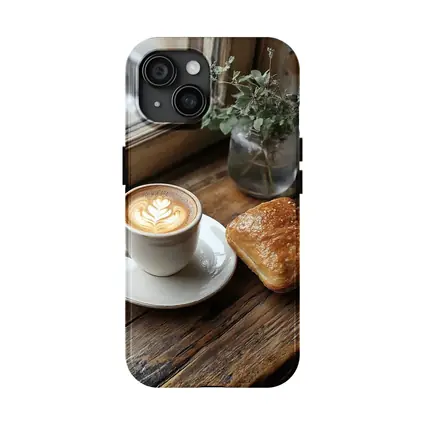 Latte Art Coffee Pastry Rustic Window