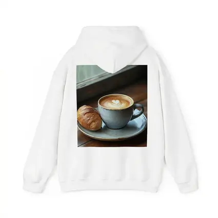 Latte Art Coffee Cup Croissant Window