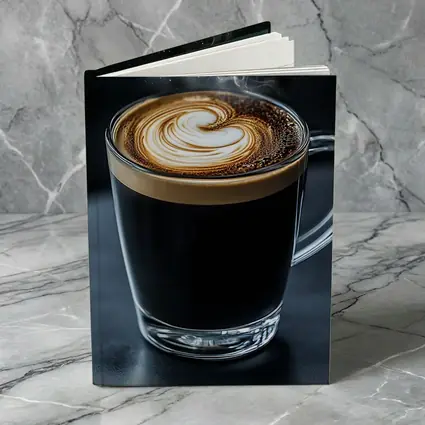 Steaming Latte Art Glass Cup Dark Background