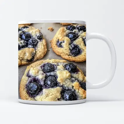 Fresh Blueberry Cookies on Baking Sheet