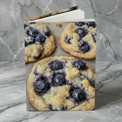 Fresh Blueberry Cookies on Baking Sheet