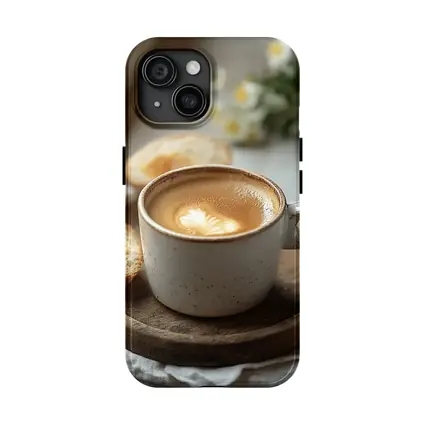 Latte Art Coffee Cup Morning Breakfast Scene