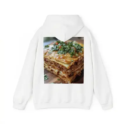 Layered Meat Lasagna on Wooden Board