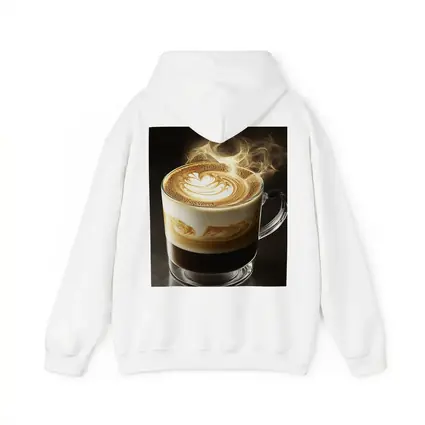 Latte Art Coffee Steam Dark Background