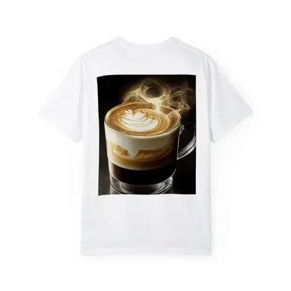 Latte Art Coffee Steam Dark Background