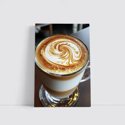 Latte Art Swirl Glass Cup Cafe