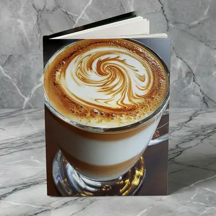 Latte Art Swirl Glass Cup Cafe