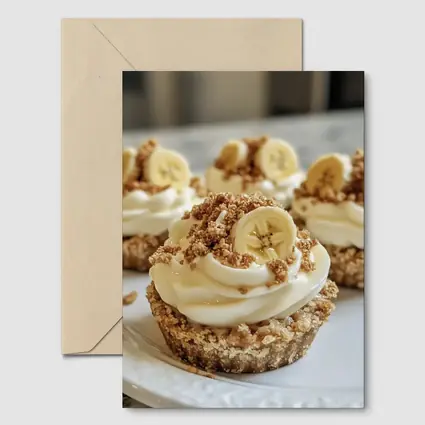 Banana Cream Cupcakes With Crumble Topping