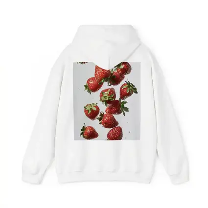 Fresh Red Strawberries Falling on White