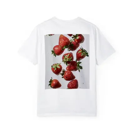 Fresh Red Strawberries Falling on White