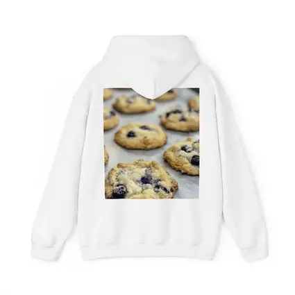 Fresh Blueberry Cookies On Baking Tray