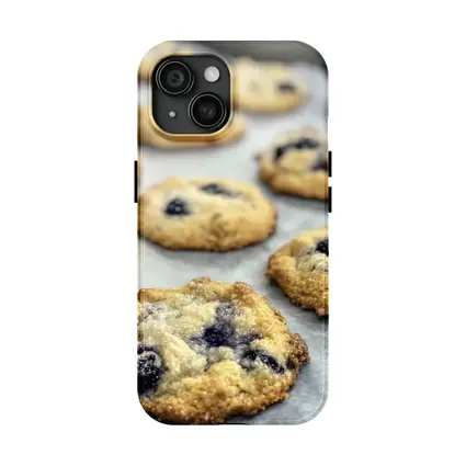 Fresh Blueberry Cookies On Baking Tray