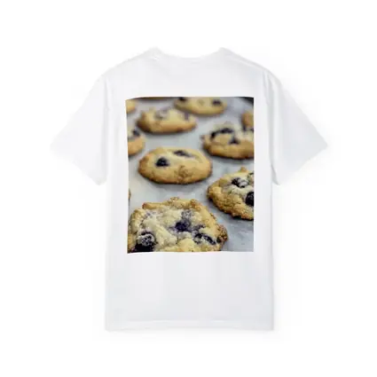 Fresh Blueberry Cookies On Baking Tray