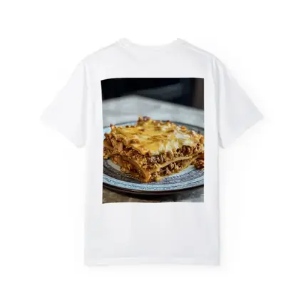 Meaty Lasagna Slice On Marble Table