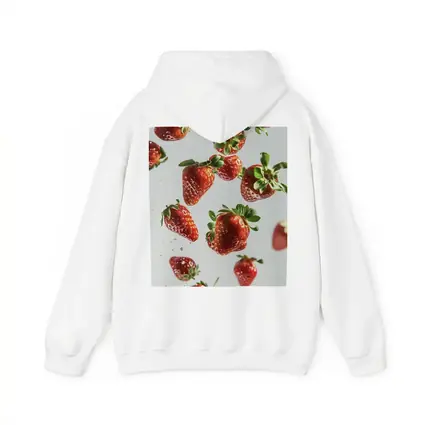 Fresh Red Strawberries Falling White Background