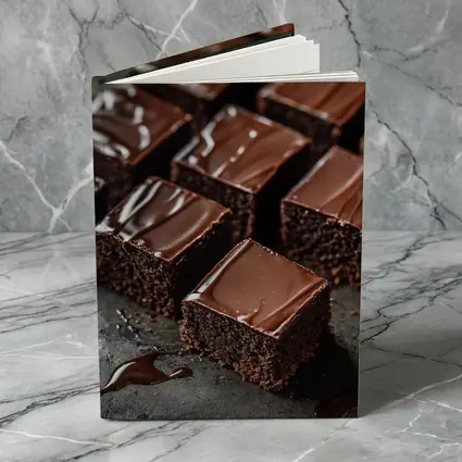 Dark Chocolate Brownies Ganache Glaze Close Up