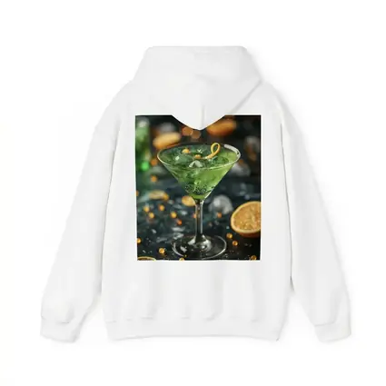 Green Martini Cocktail Gold Bokeh Dark