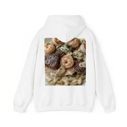 Surf and Turf Steak Shrimp Pasta Dish