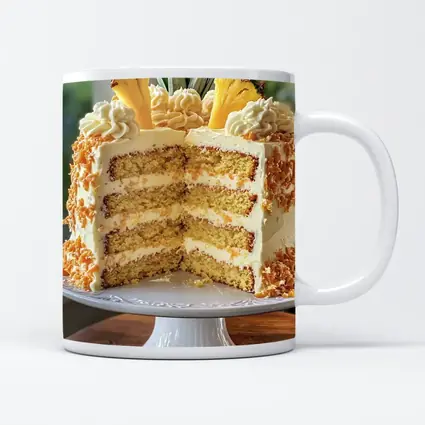 Pineapple Coconut Layer Cake On Stand