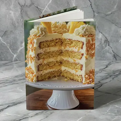 Pineapple Coconut Layer Cake On Stand