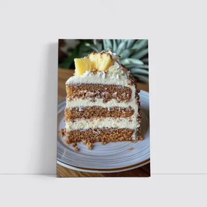 Pineapple Coconut Layer Cake Slice Dessert