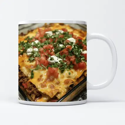 Beef Enchilada Casserole With Fresh Toppings