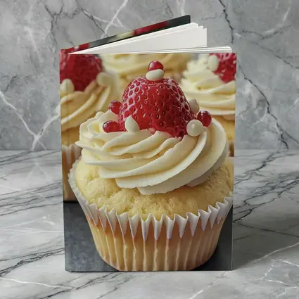 Strawberry Cupcakes White Cream Frosting Close