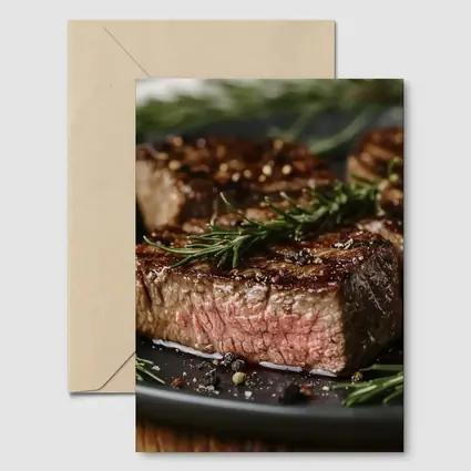 Grilled Steak Filet With Rosemary Herbs