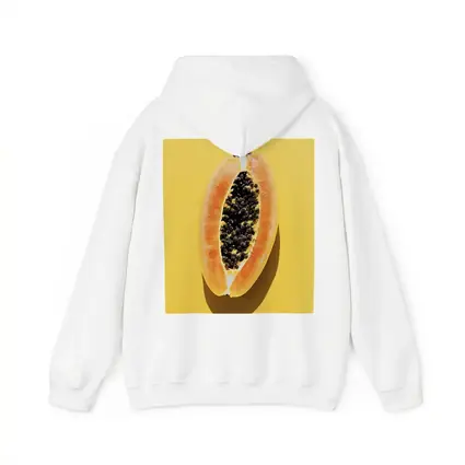 Sliced Papaya On Yellow Background