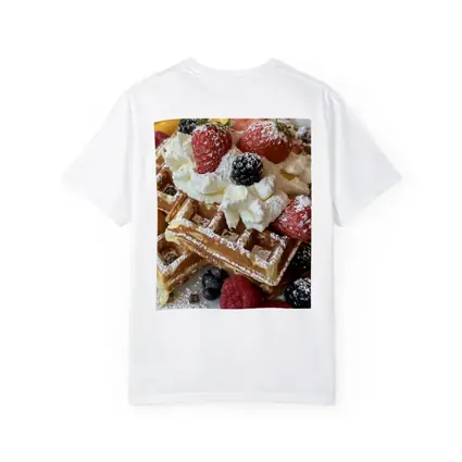 Golden Waffles Topped With Fresh Mixed Berries