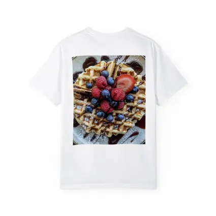 Belgian Waffle With Fresh Berries Chocolate Drizzle