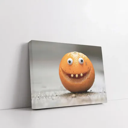 Funny Orange Fruit Character With Googly Eyes