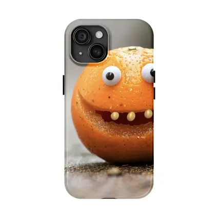 Funny Orange Fruit Character With Googly Eyes