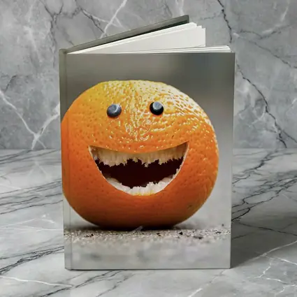Funny Smiling Orange Fruit Street Art