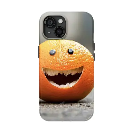 Funny Smiling Orange Fruit Street Art