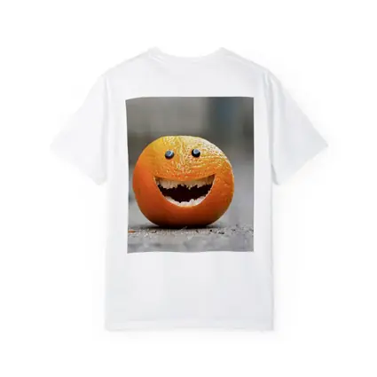 Funny Smiling Orange Fruit Street Art