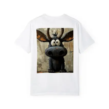 Funny Cartoon Moose Painting Textured Background