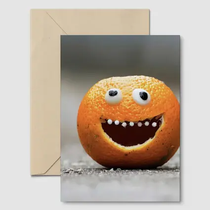 Funny Orange Face Googly Eyes Street