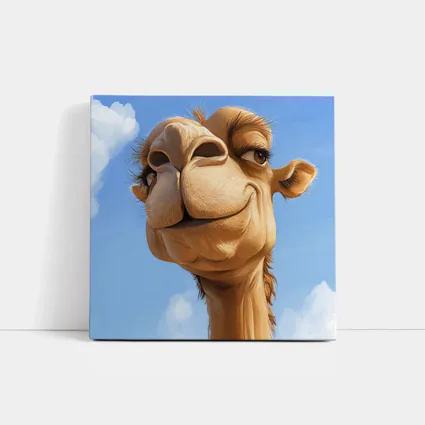 Funny Camel Close Up Blue Sky
