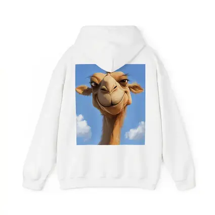 Smiling Camel Portrait Blue Sky Background