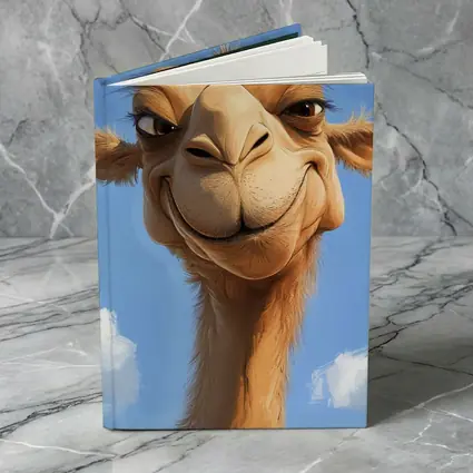Smiling Camel Portrait Blue Sky Background