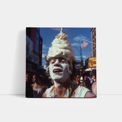 Ice Cream Head Man Street Parade Crowd